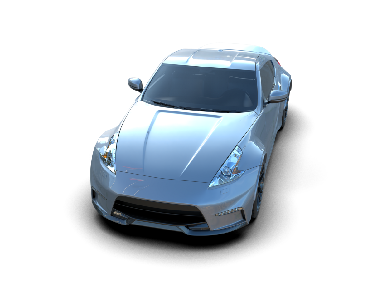 Realistic sport car isolated on background. 3d rendering - illustration png