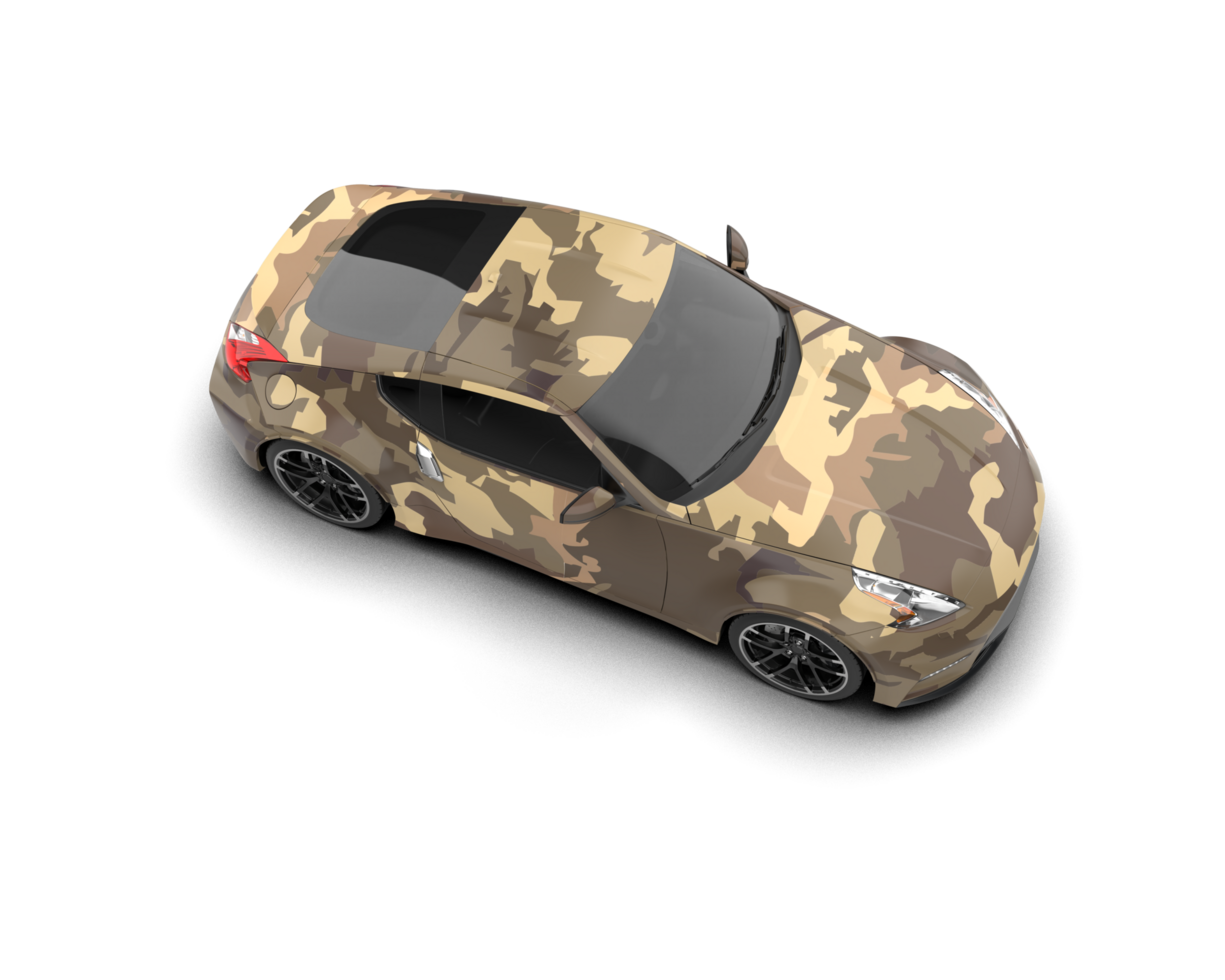 Realistic sport car isolated on background. 3d rendering - illustration png