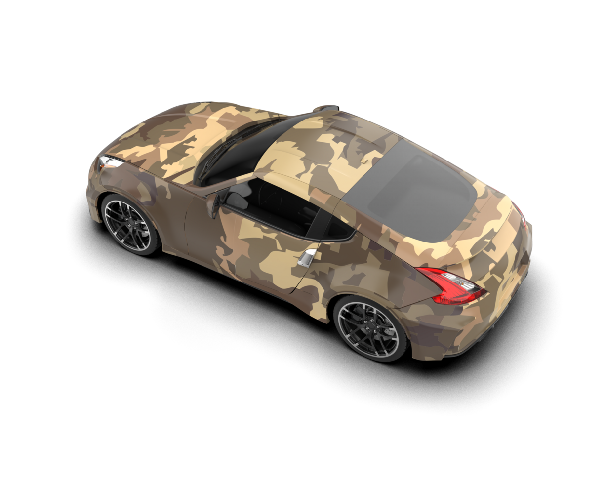 Realistic sport car isolated on background. 3d rendering - illustration png