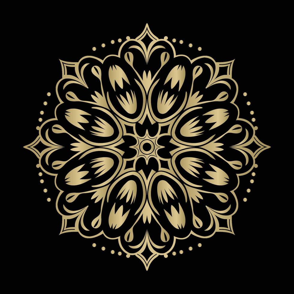 Golden Ornament Elegant Vintage Pattern vector