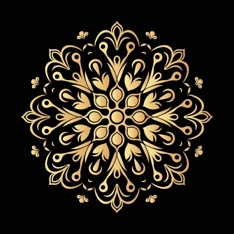 Golden Ornament Elegant Vintage Pattern vector