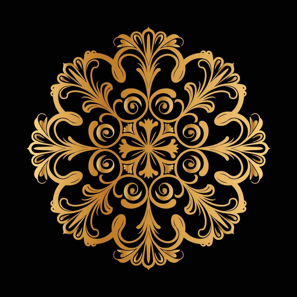 Golden Ornament Elegant Vintage Pattern vector