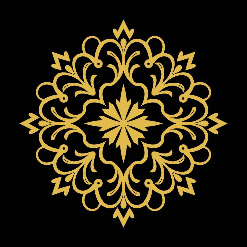 Golden Ornament Elegant Vintage Pattern vector