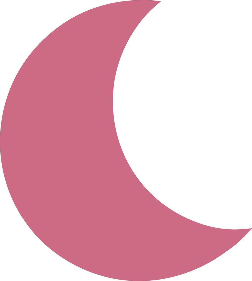 Half moon outline and filled icon sign symbol vector