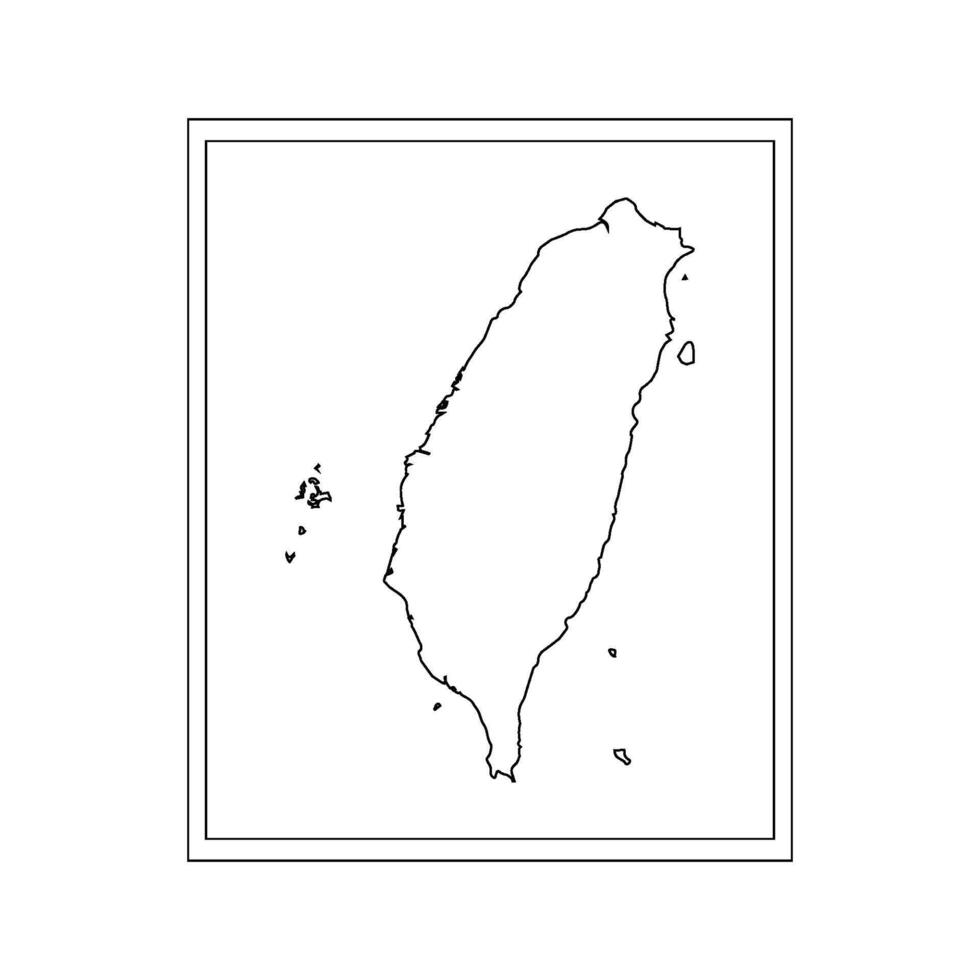 Taiwan map icon vectors illustration