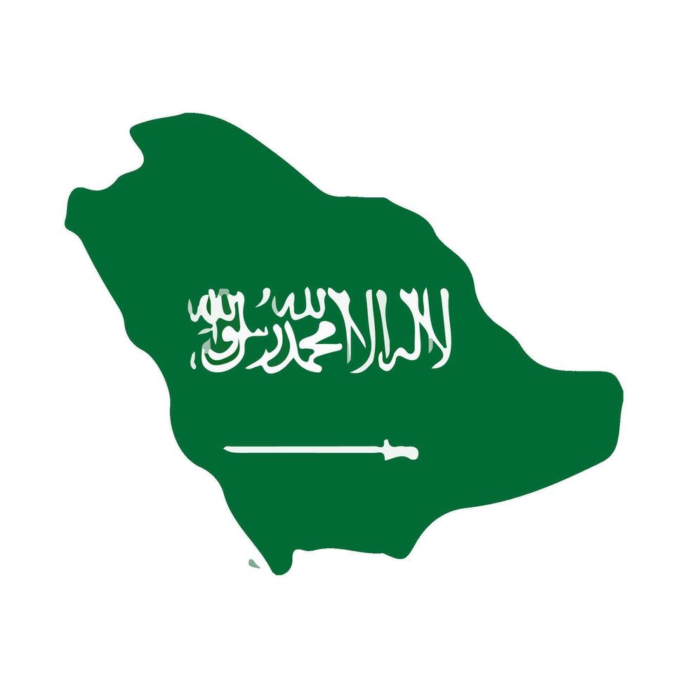 saudi arabia country map icon vectors illustration symbol design