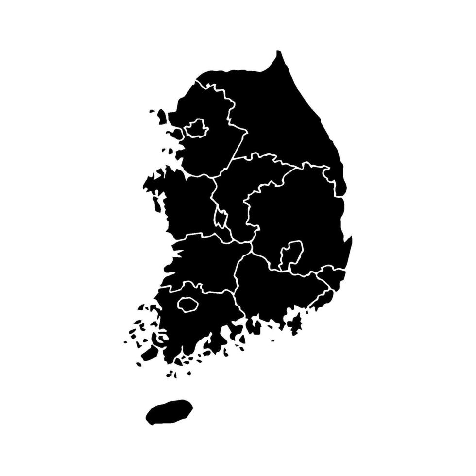 South Korea country map icon vectors illustration symbol design