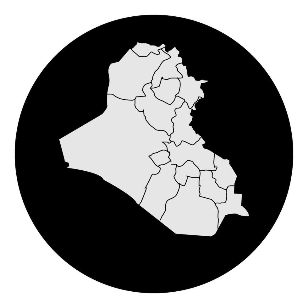 Iraq country map icon vectors illustration symbol design