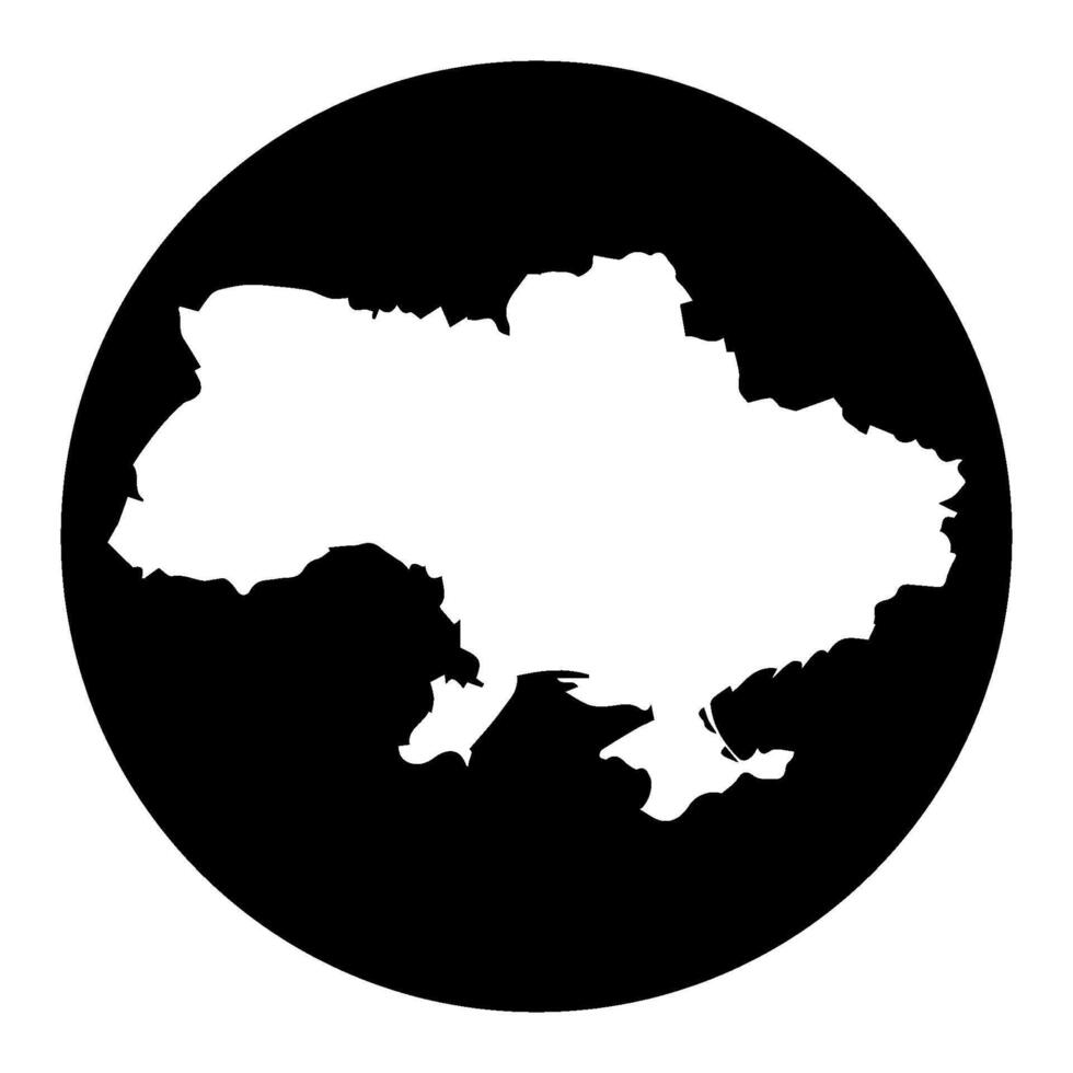 Ukraine country map icon vectors illustration symbol design