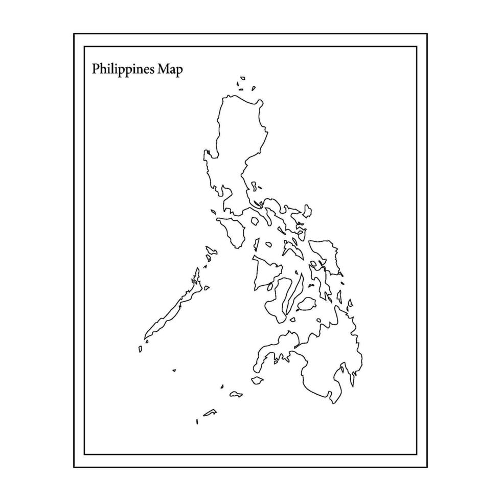 Philippines map icon vectors illustration