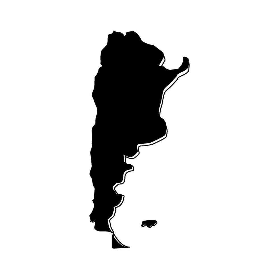Argentina country map icon vectors illustration symbol design