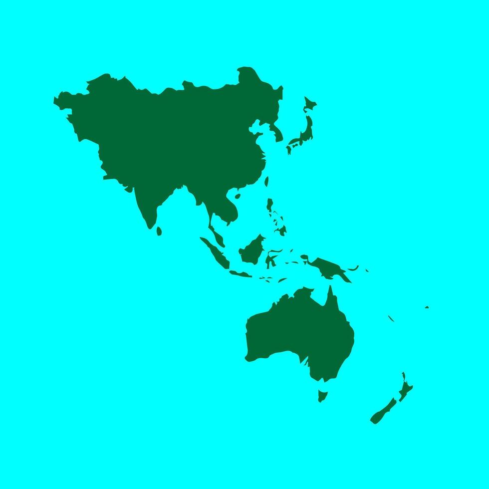 Asia continent map icon vectors illustration