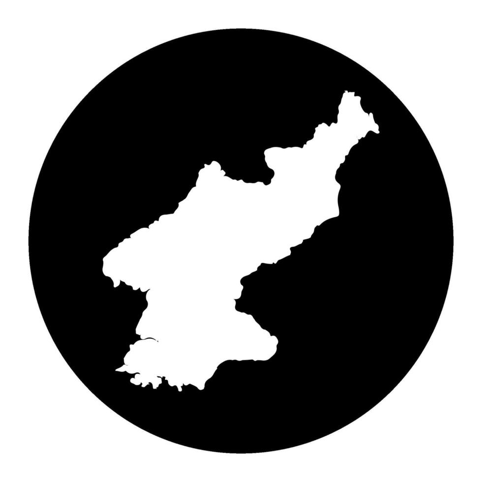 North Korea country map icon vectors illustration symbol design