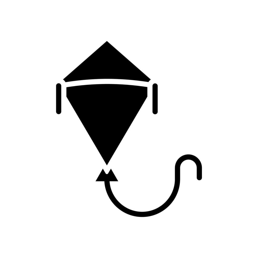 kite icon,toy, isolated white background editable. vector