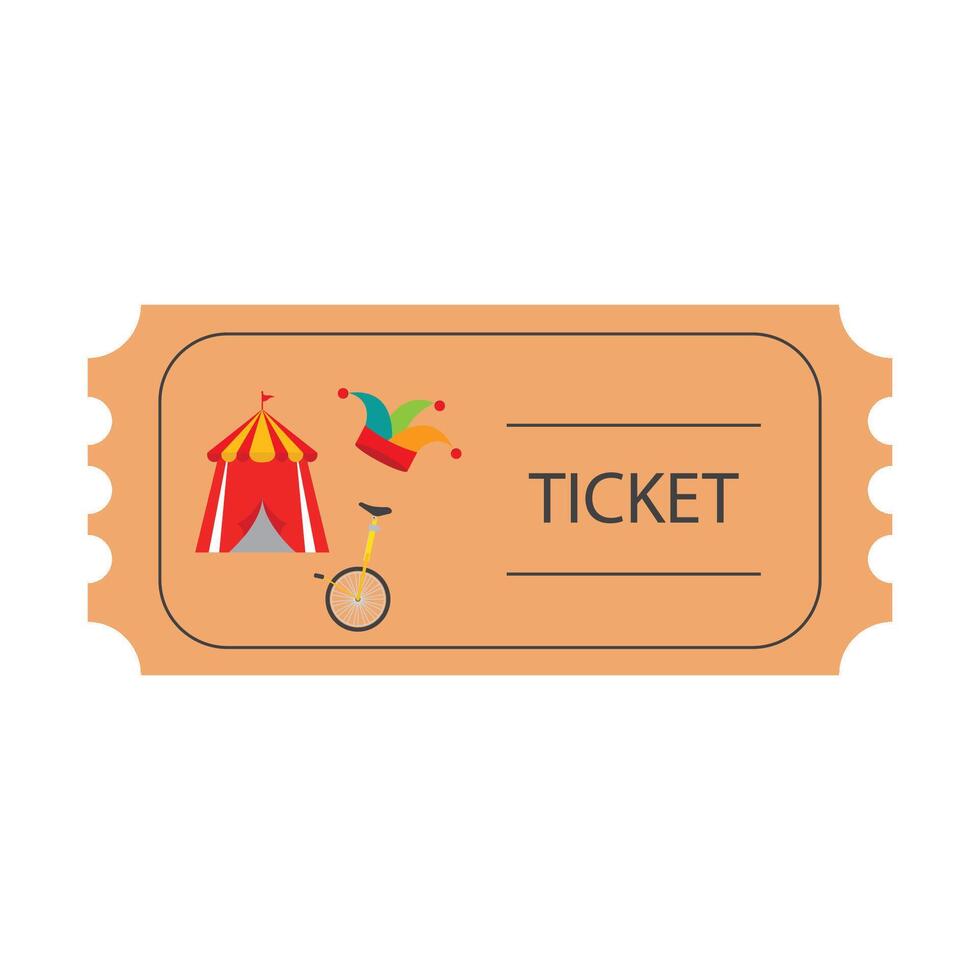 Circus ticket icon vector