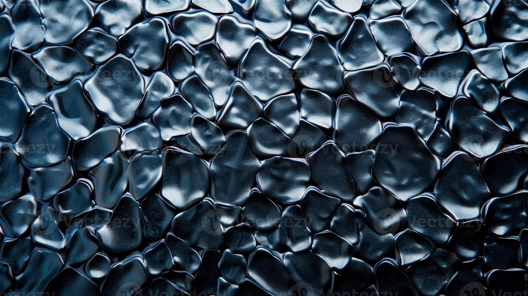Closeup of a textured osmium plate dark blue grey with a crystalline structure photo