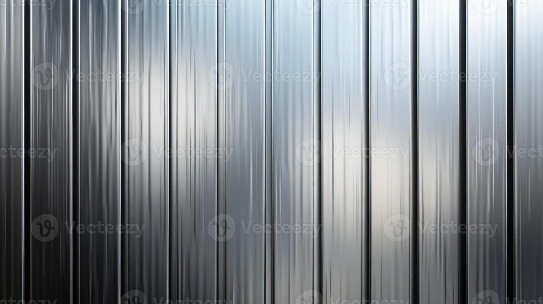 Metal background with a sleek vertical grain pattern smooth and polished finish silver and gray tones photo