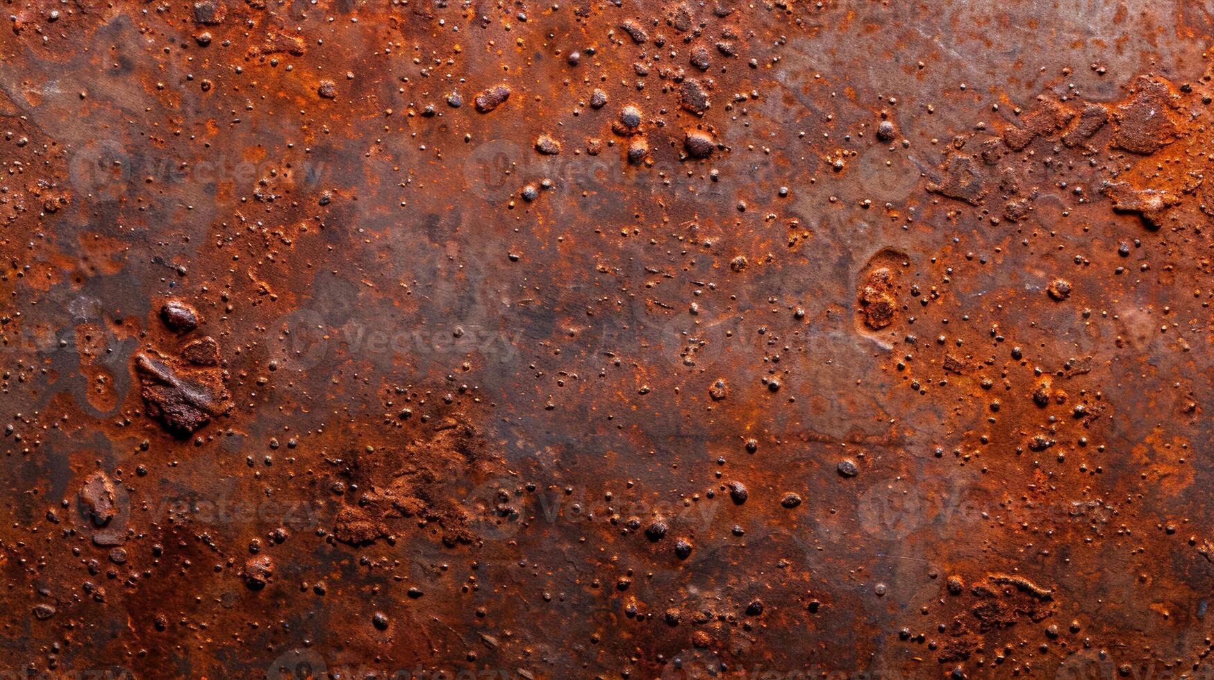 Textured surface of oxidized iron with deep red and brown rust ideal for grunge backgrounds photo