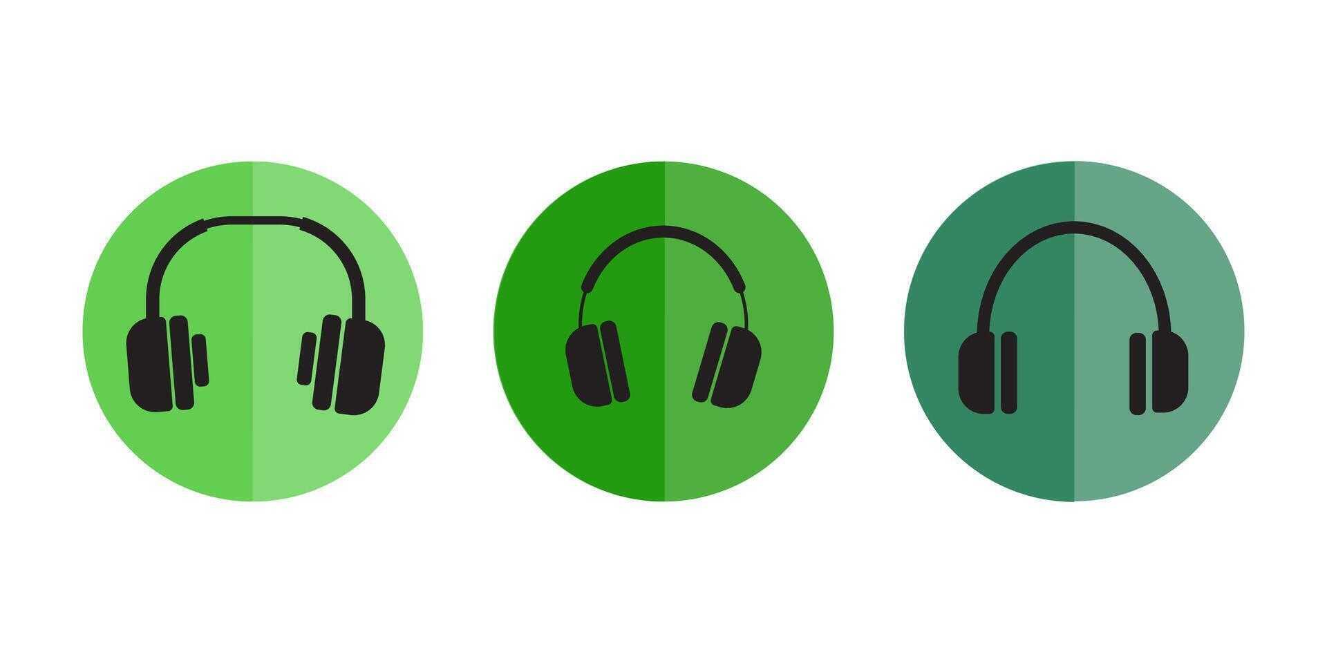 Headset icon. Outline headset icon for web design isolated on white background vector