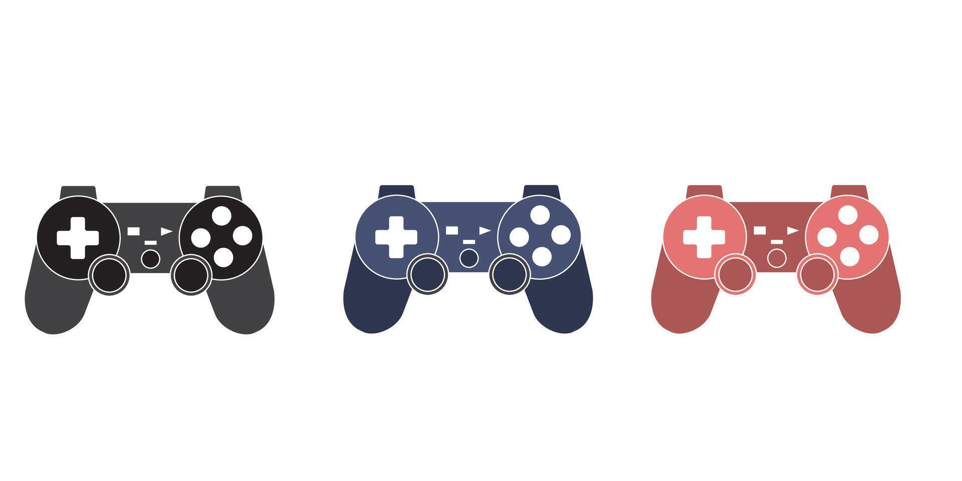 Gamepad, Game Controller or Joystick Icon Flat Design. vector