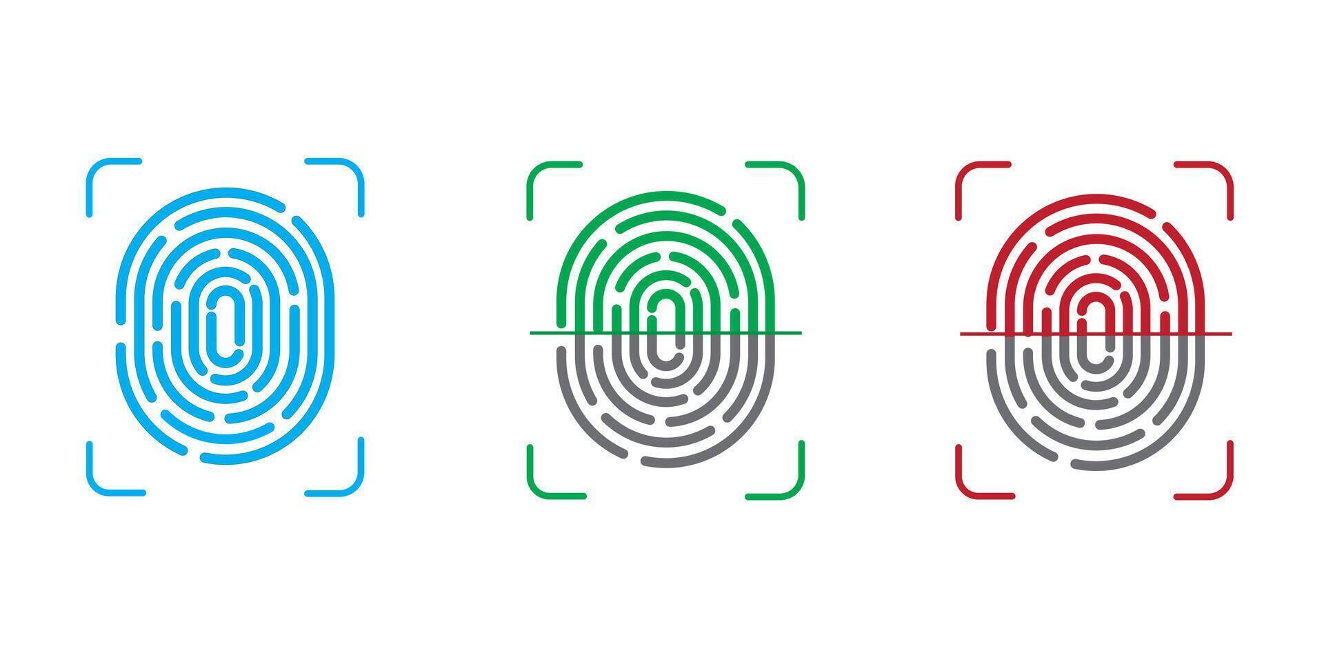 Fingerprint Icon on white Background vector