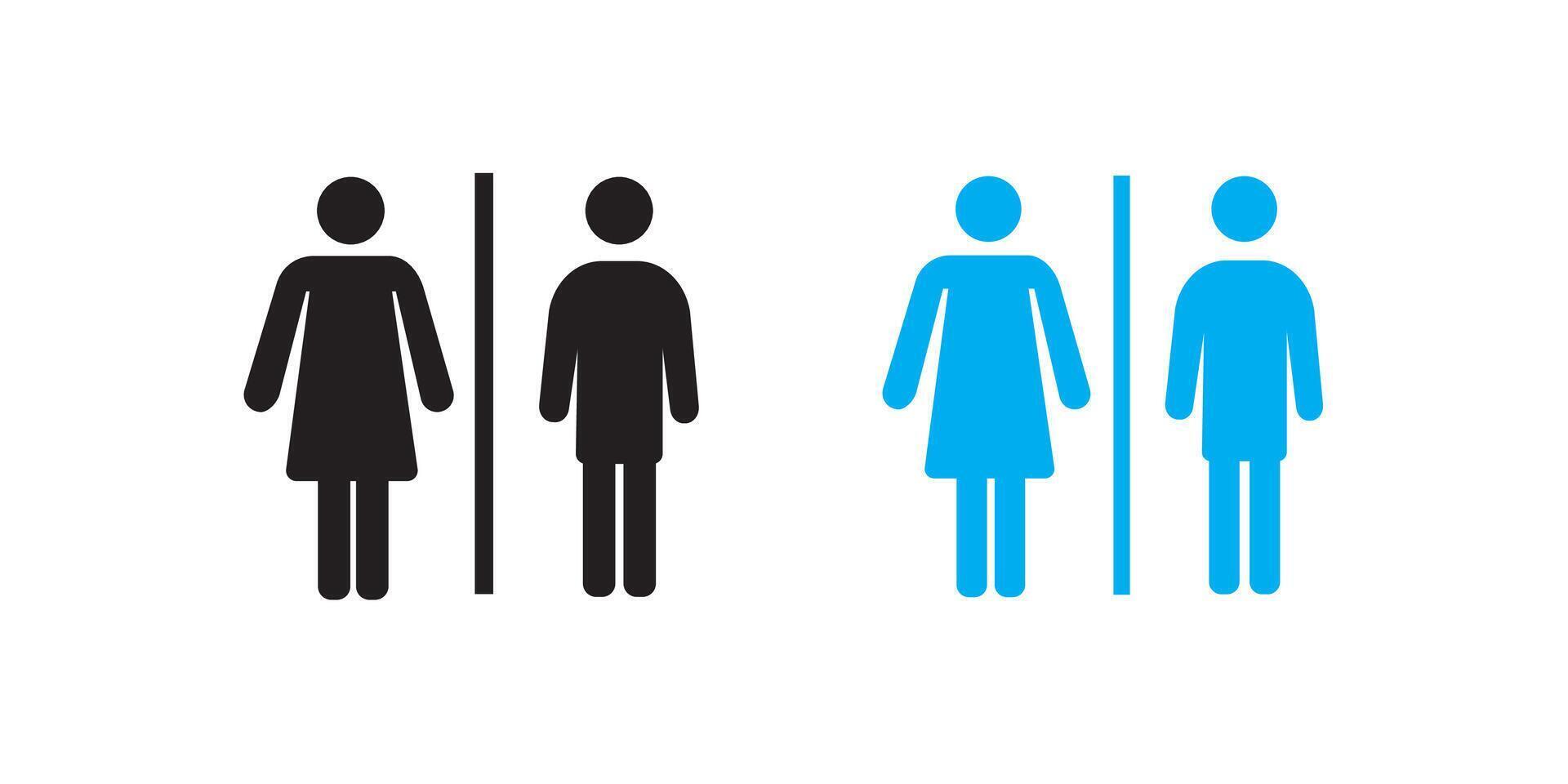 Toilet icons set, toilet signs, WC signs vector