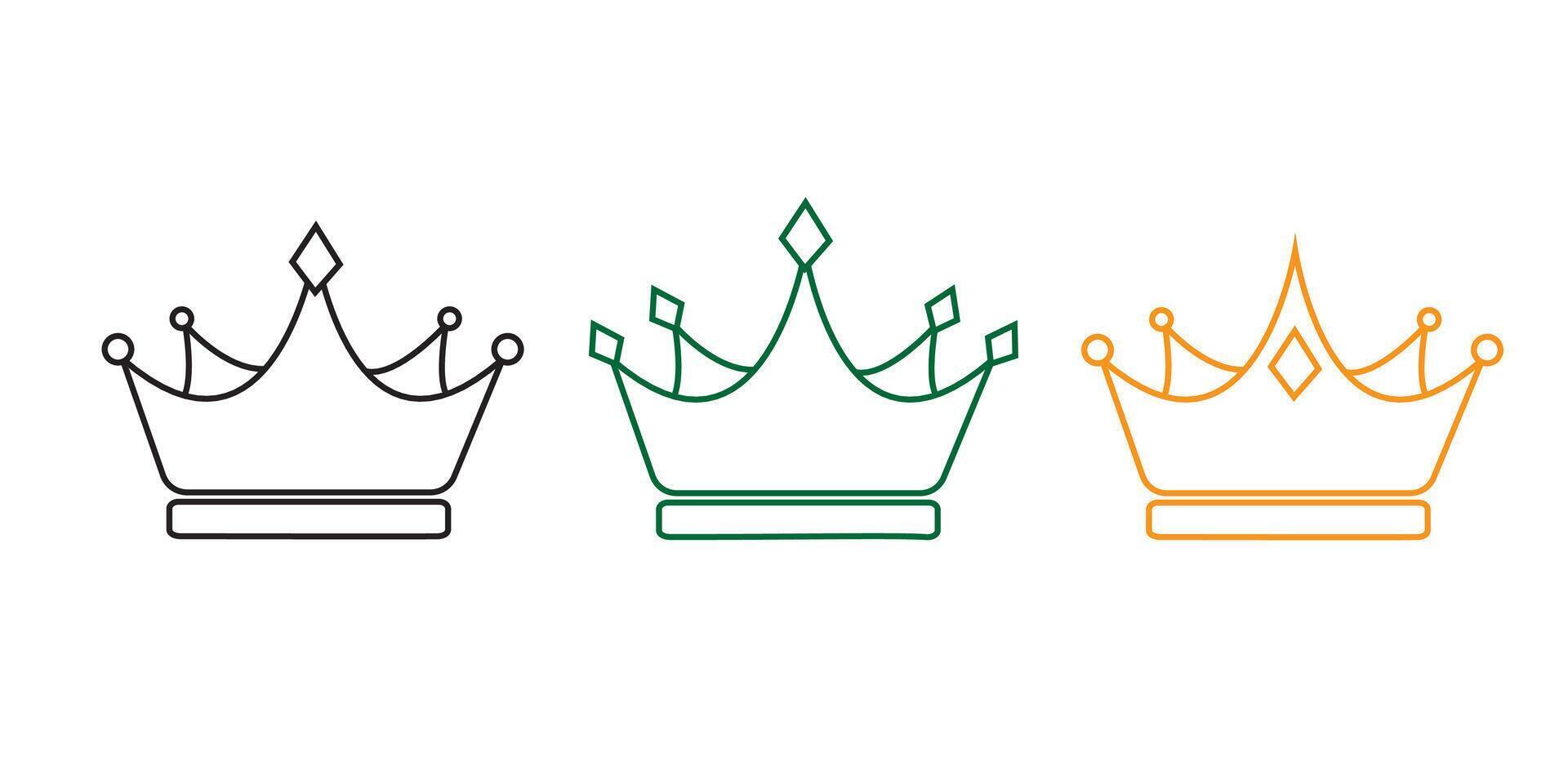 Crown Flat Design Fantasy Icon vector