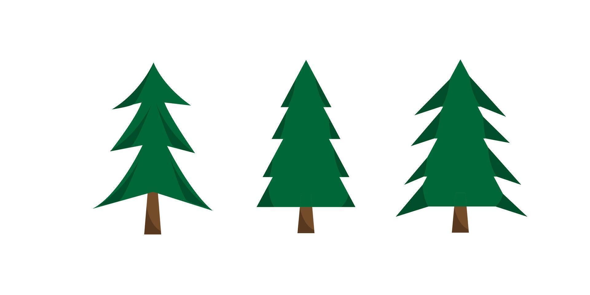 Cute spruce tree art, simple pine tree illustration vector