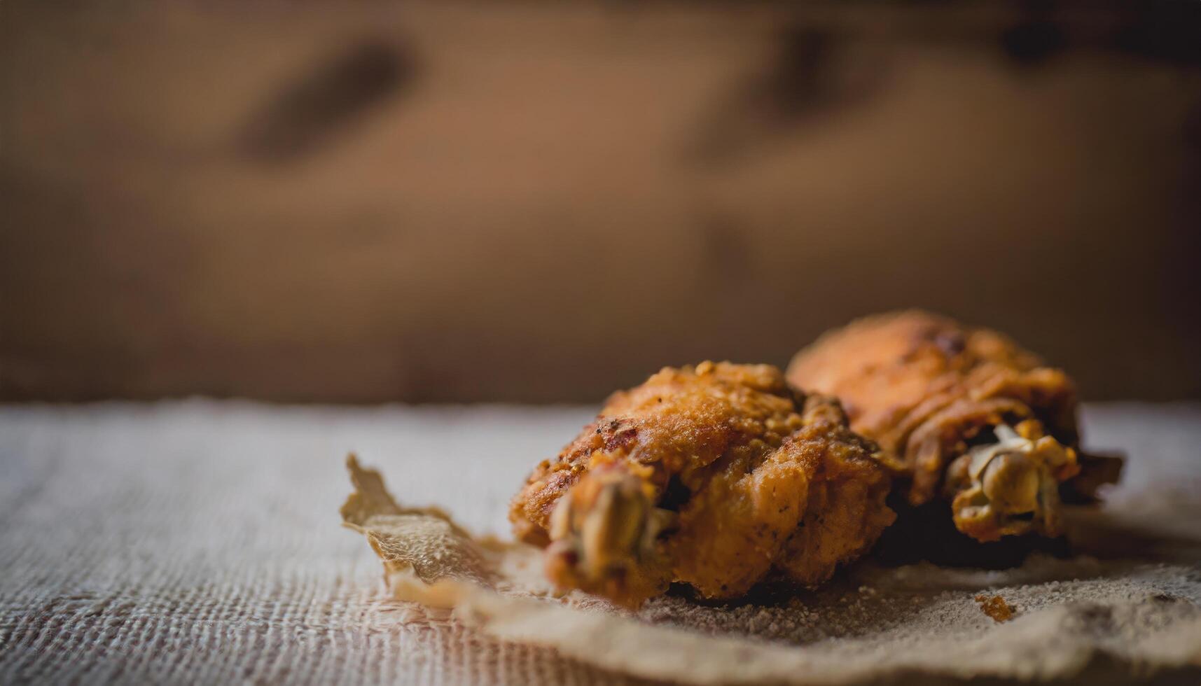 Copy Space image of Breaded chicken photo