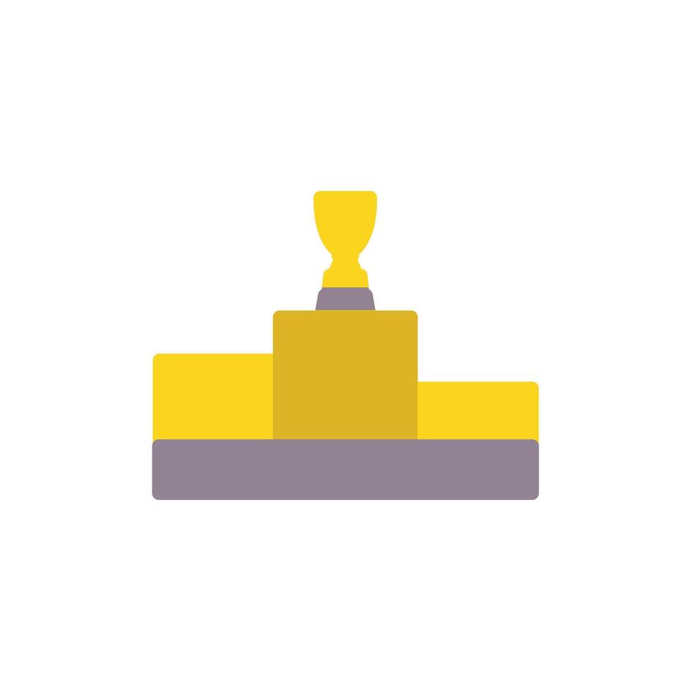 Podium icon flat vector