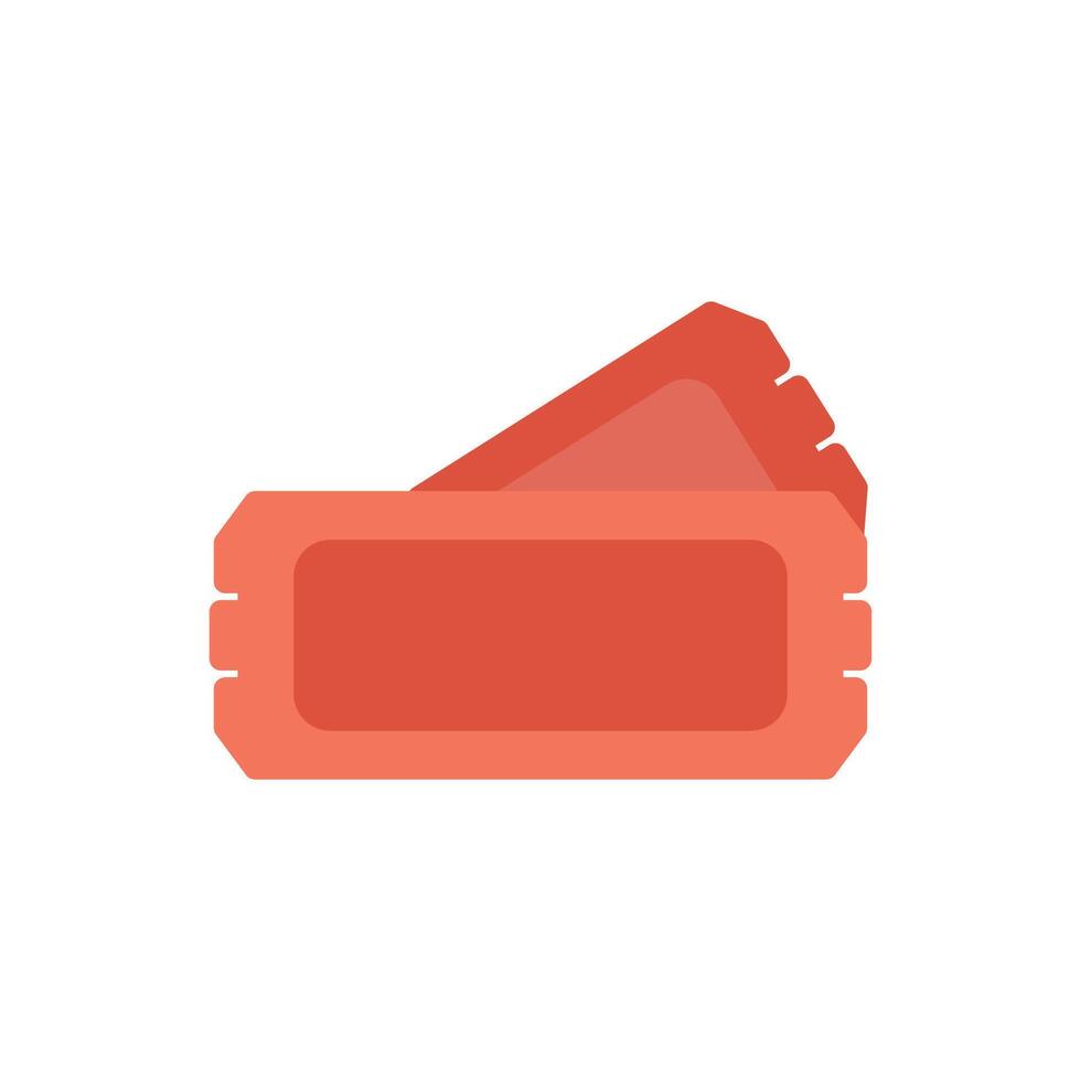 ticket icon flat vector
