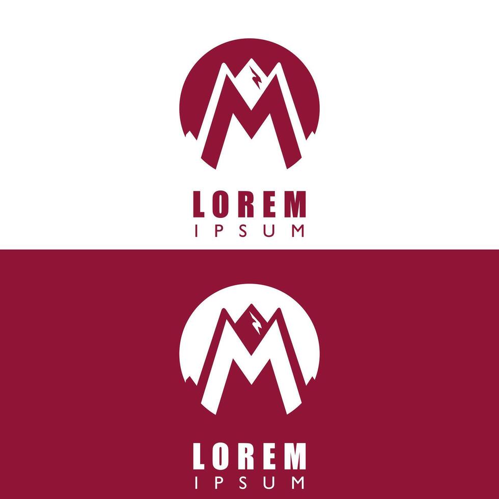Mountain Logo Concept with Letter M vector