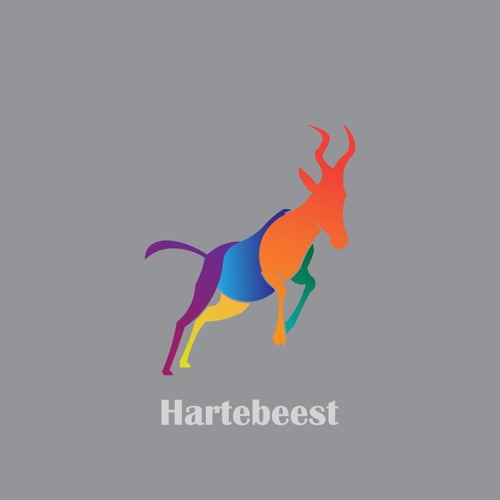 hartebeest logo design vector