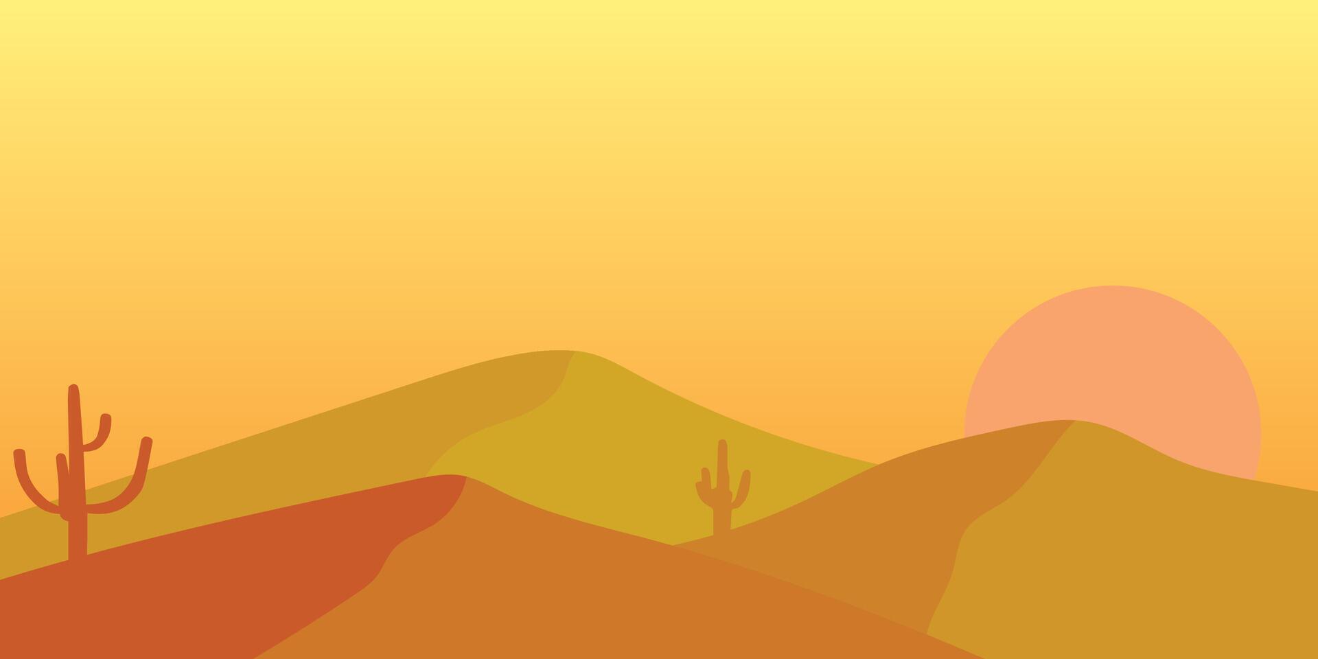 Desert landscape logo vector