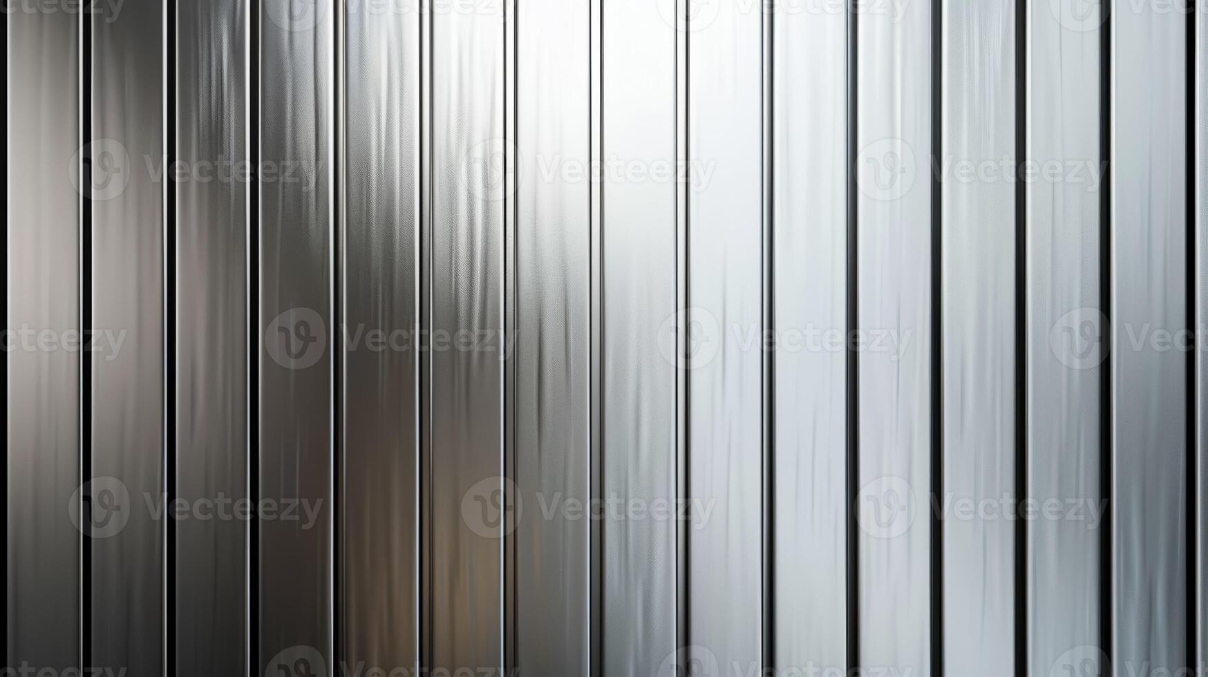 Metal background with a sleek vertical grain pattern smooth and polished finish silver and gray tones photo