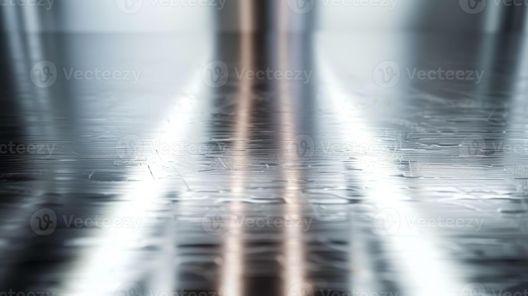 A wide shot of a bright polished nickel surface with slight wear marks photo