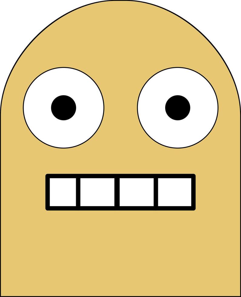 illustration of a robots face vector