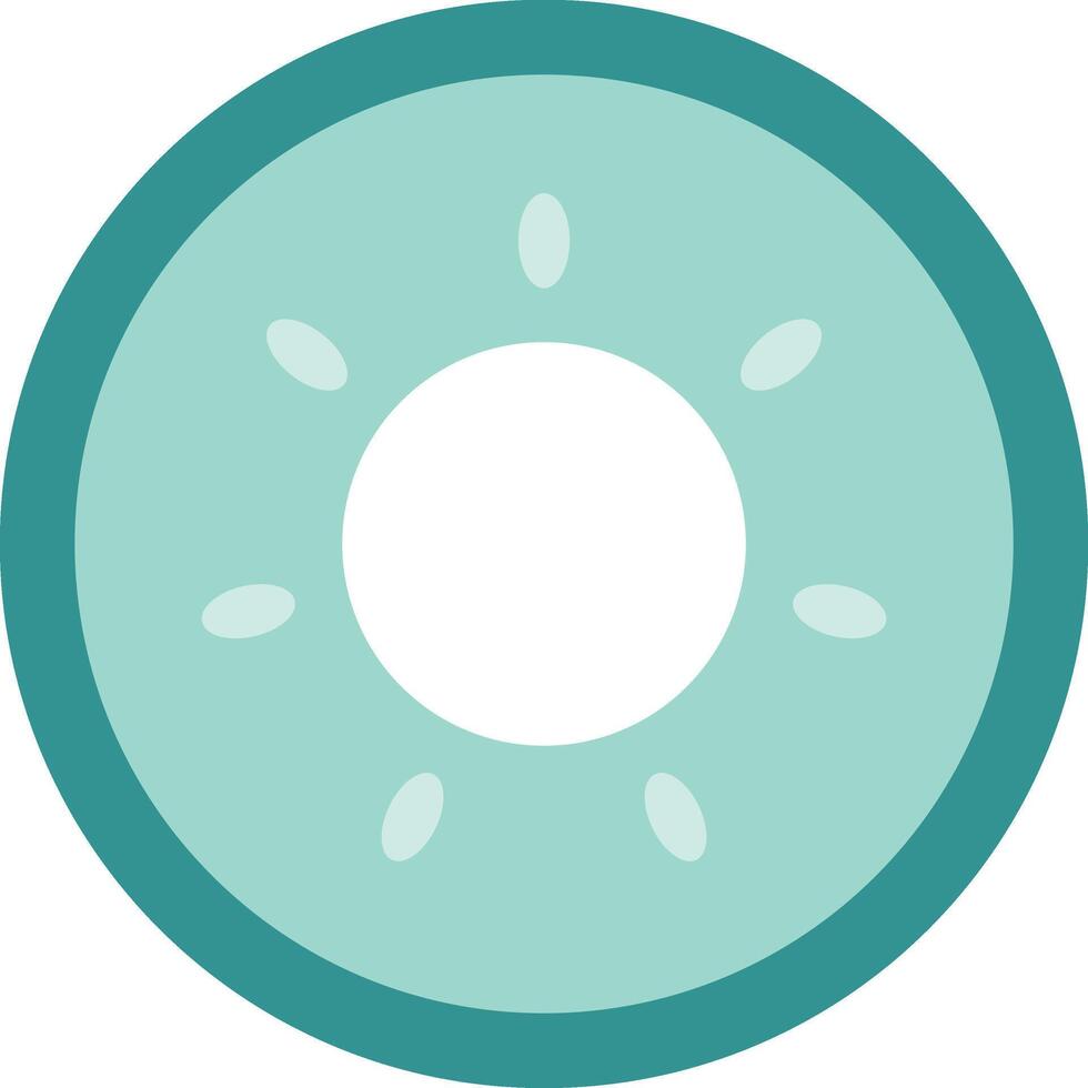 Simple icon of split cucumber vector