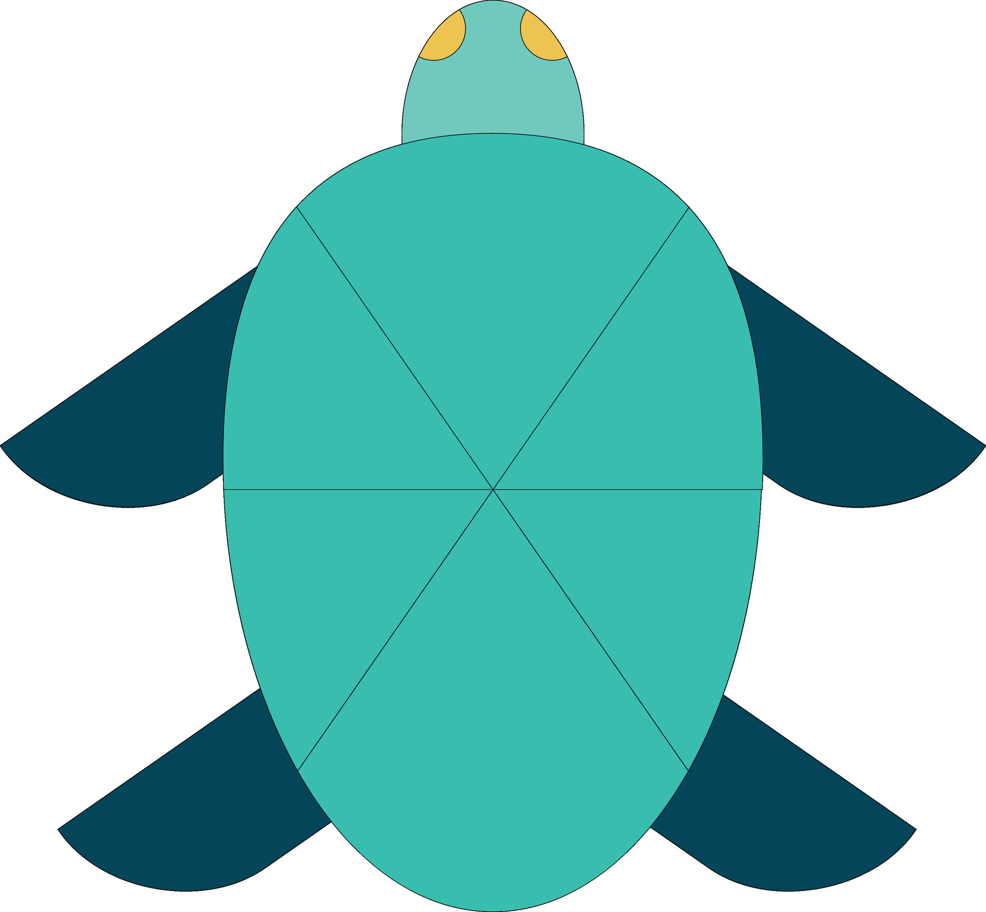 Simple Illustration of a sea turtle 48440523 Vector Art at Vecteezy