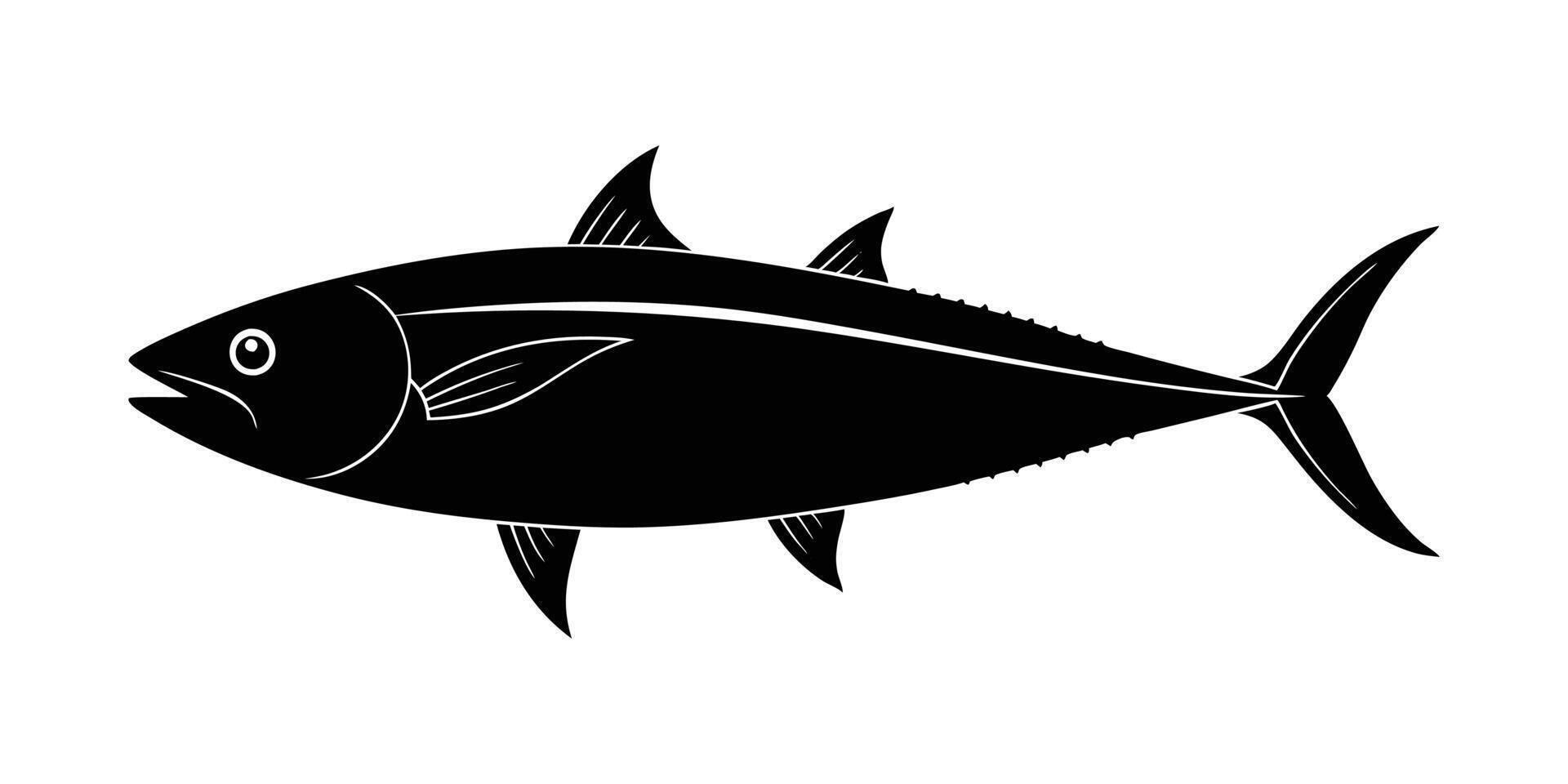 A Tuna Fish Silhouette vector
