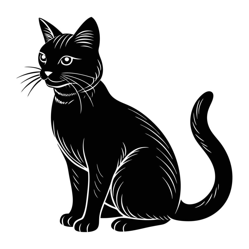 A Cat Silhouette vector