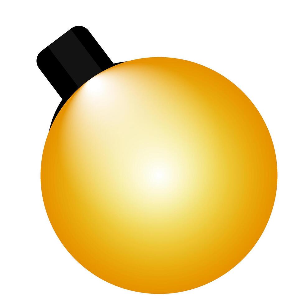 Round warm yellow light bulb. Garland element vector