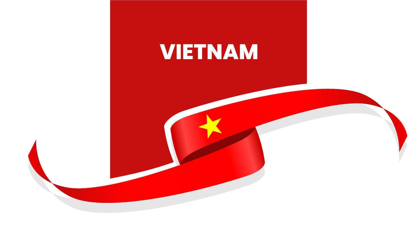 Vietnam ribbon flag. National flag background design. suitable for national day vector