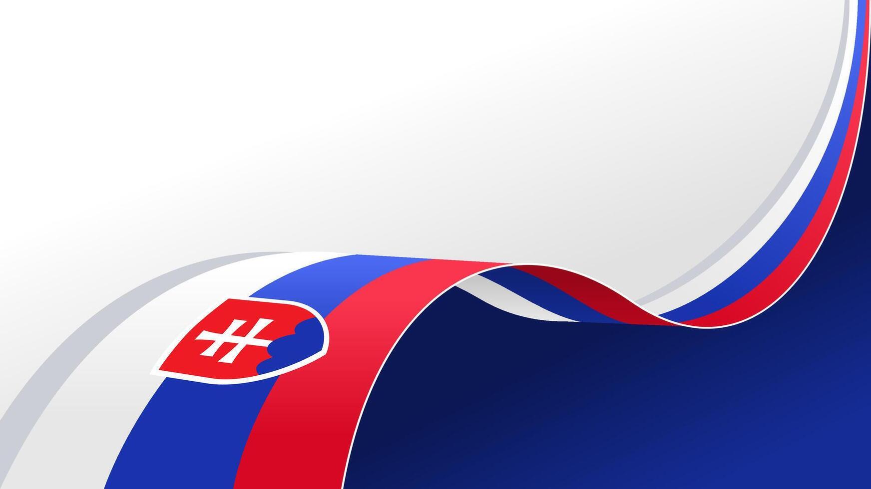 Slovakia flag wave isolated background illustration. for national day vector