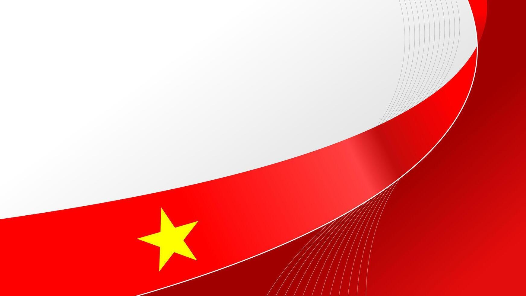 Vietnam ribbon flag. National flag background design. suitable for national day vector