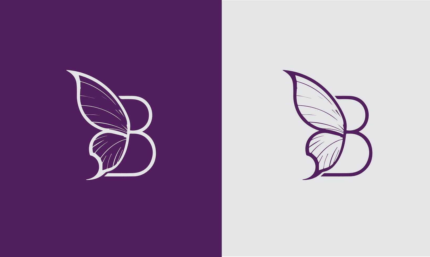 Letter B Butterfly Modern Logo Design. Abstract emblem, designs concept, logos, logotype element for template. Pro vector