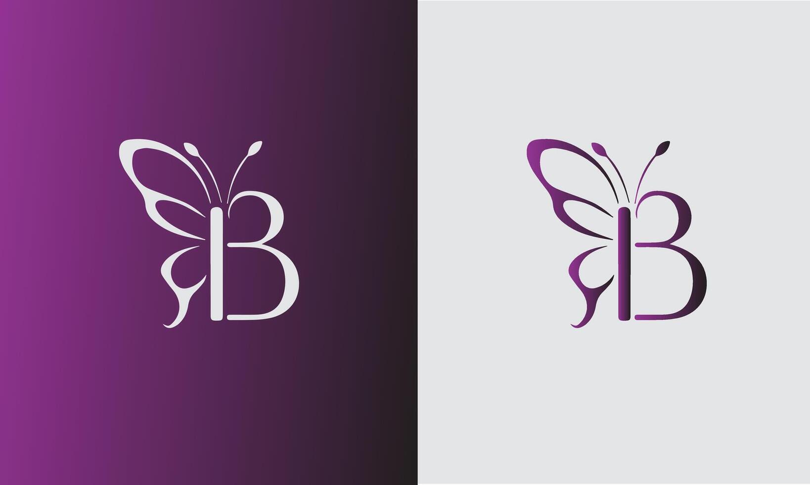 Letter B Butterfly Modern Logo Design. Abstract emblem, designs concept, logos, logotype element for template. Pro vector