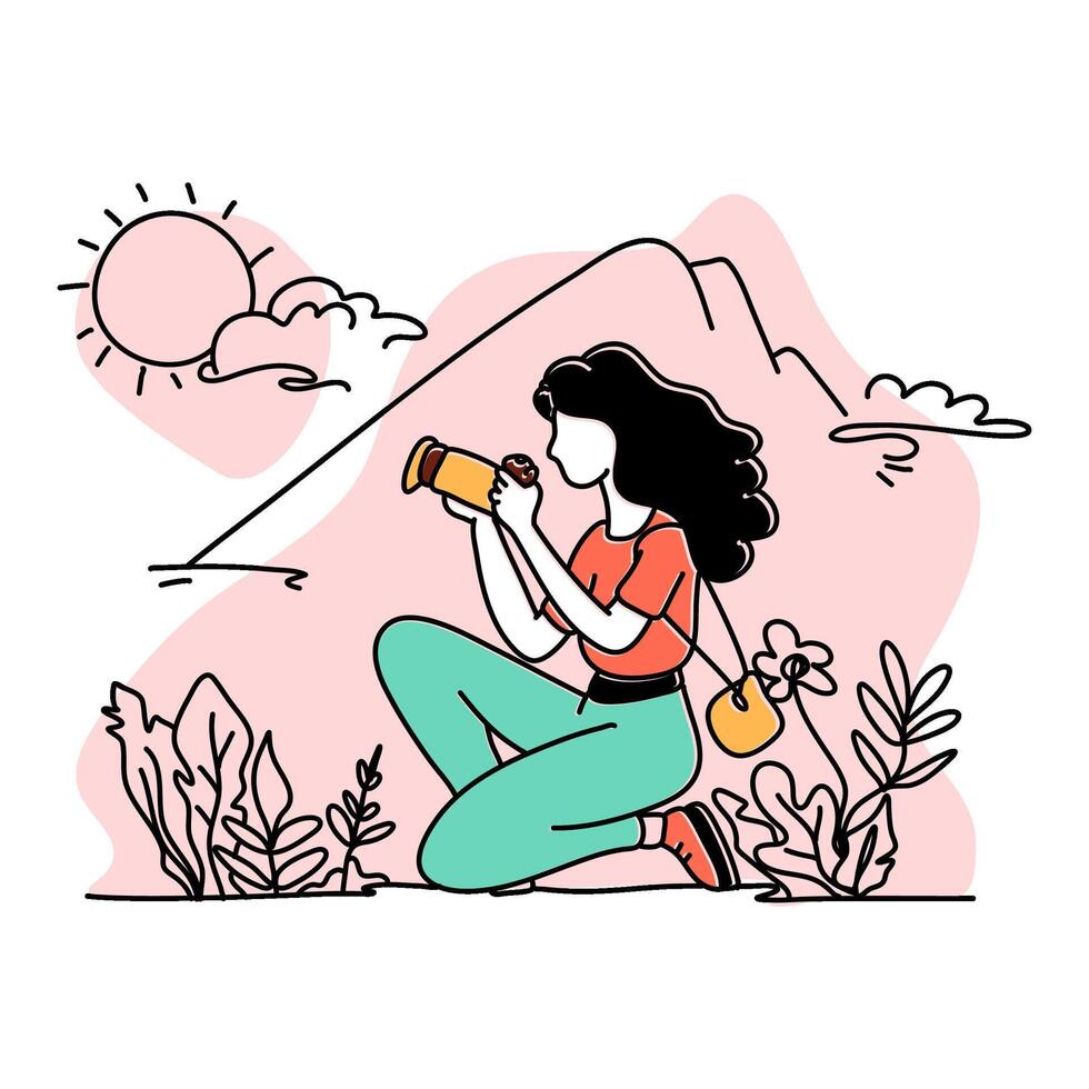 Celebrate World Photographer Day with stunning flat illustrations showcasing the beauty of photography. Join us in honoring the art and skill of talented photographers around the globe vector