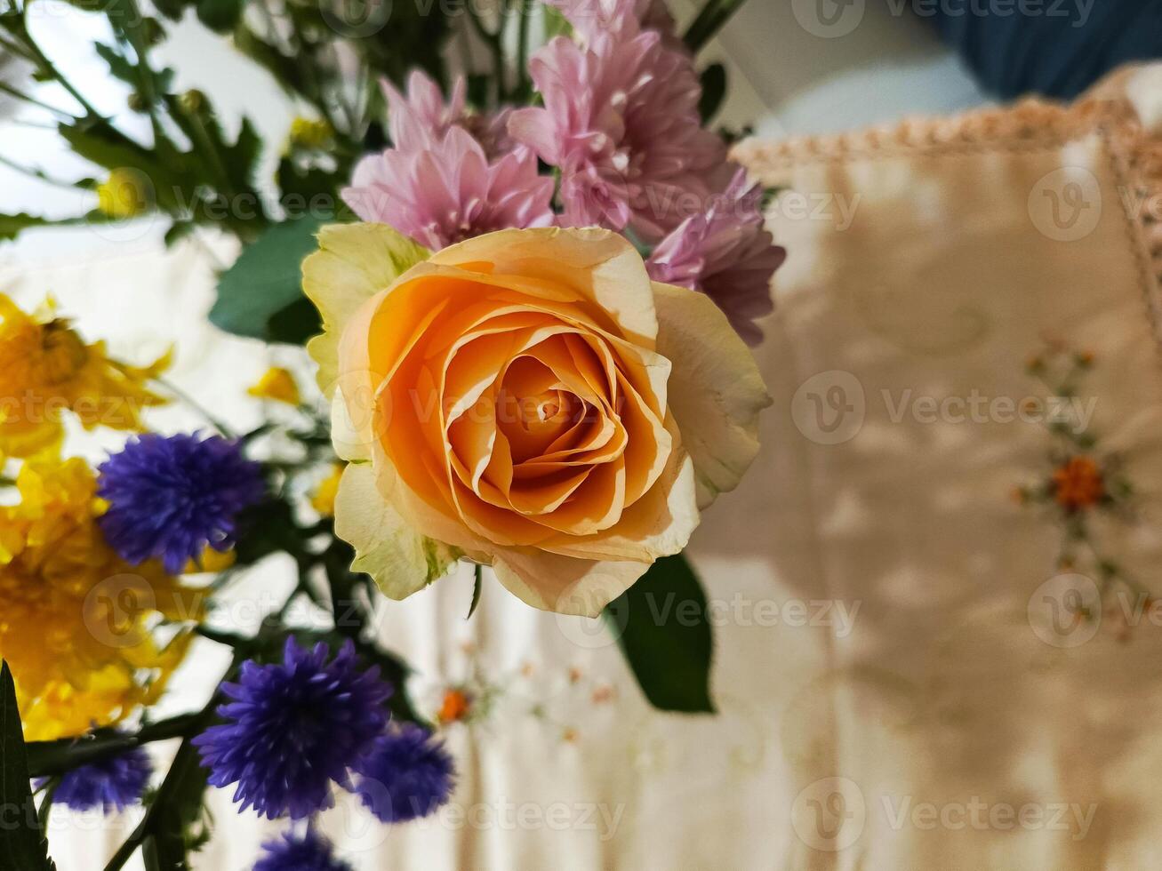 Photos of various types of flowers in beautiful vases are good for banners