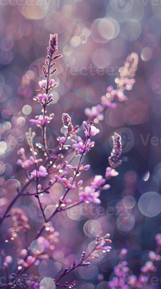 A close-up of pink flowers with a soft, blurred background photo